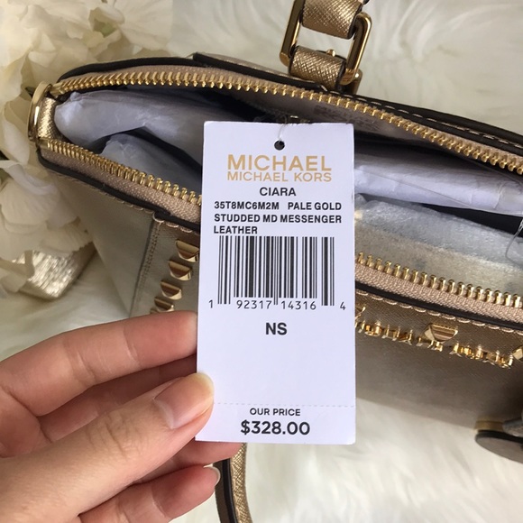 NEW Michael Kors gold studded bag - Picture 4 of 7